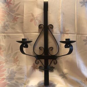 Antique Vintage Large 19" Wall Sconce 3 Candle Holder Handmade Heavy met…